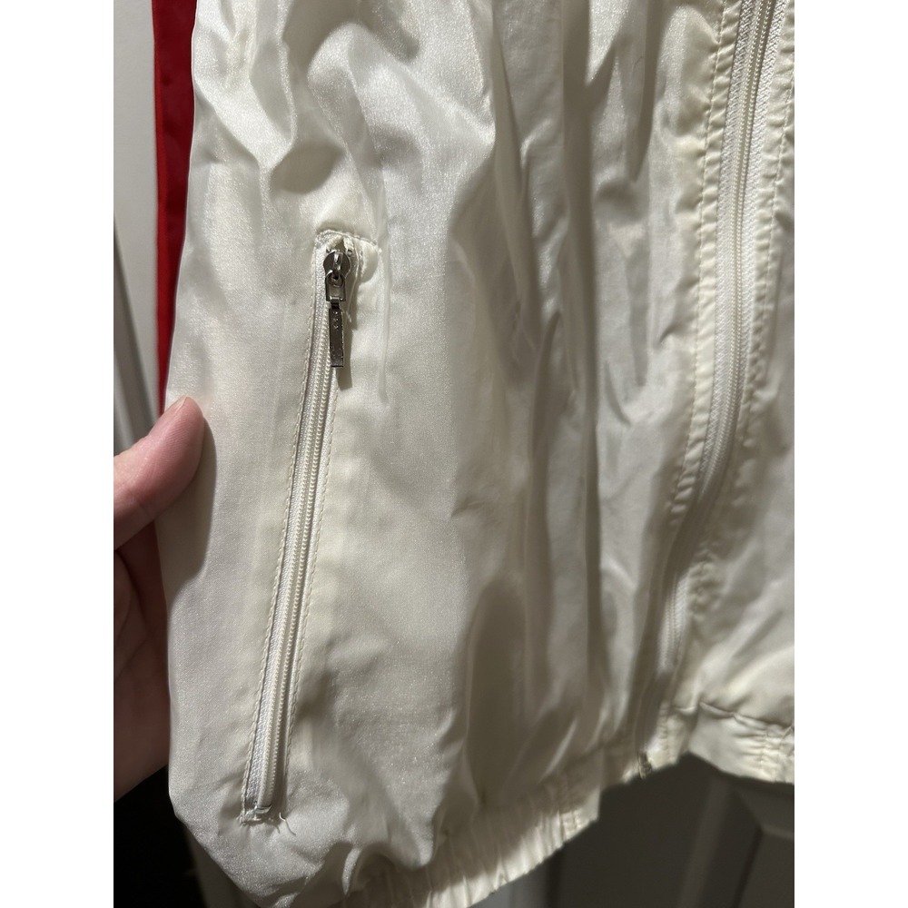 Vtg Wilson‎ Windbreaker Jacket 90s Spell Out Rec White Blue Size XL - Picture 6 of 9